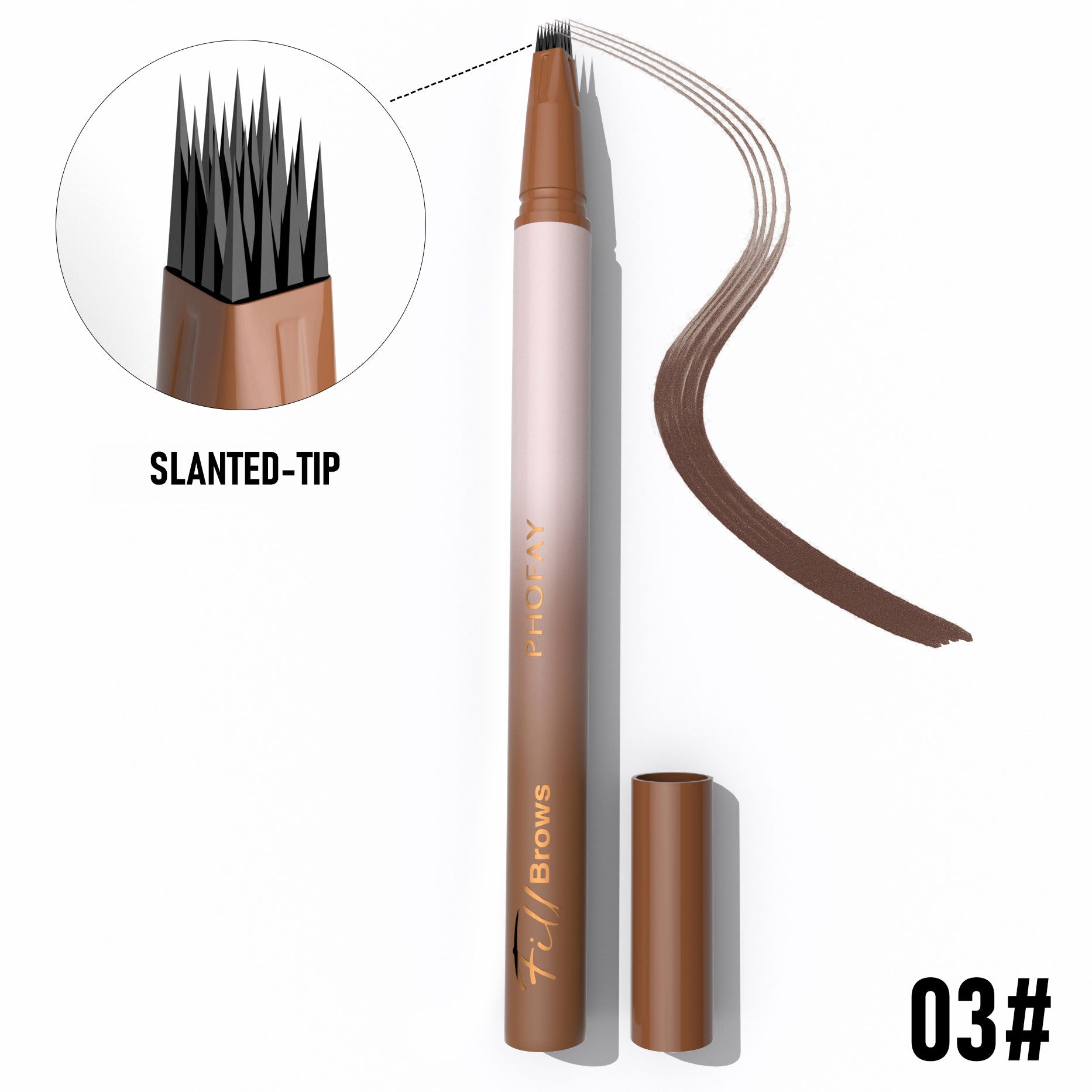 PHOFAY WATERPROOF WILD EYEBROW PENCIL - Online Beauty Cart