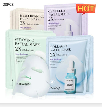 Collagen Face Mask Moisturizing Firming Face Sheet Mask Hyaluronic Acid Facial Masks Beauty Skin Care Gel Skin Care - Online Beauty Cart