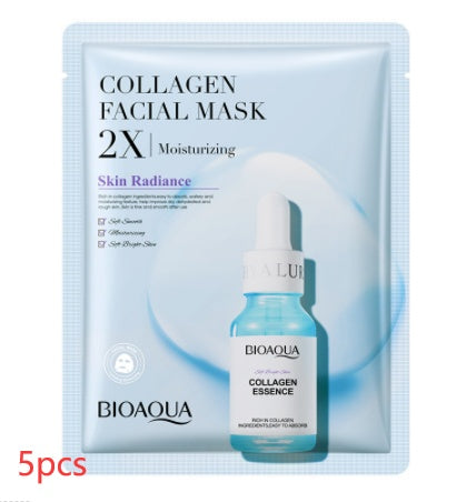 Collagen Face Mask Moisturizing Firming Face Sheet Mask Hyaluronic Acid Facial Masks Beauty Skin Care Gel Skin Care - Online Beauty Cart
