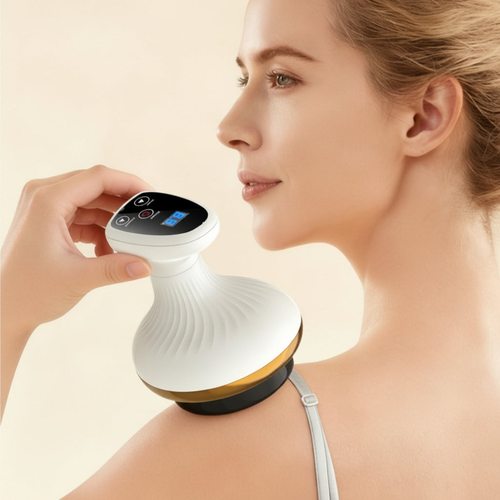 Electric Gua Sha Facial & Body Massager – Rechargeable Scraping Tool with Vibration for Lymphatic Drainage, Contouring & Glow