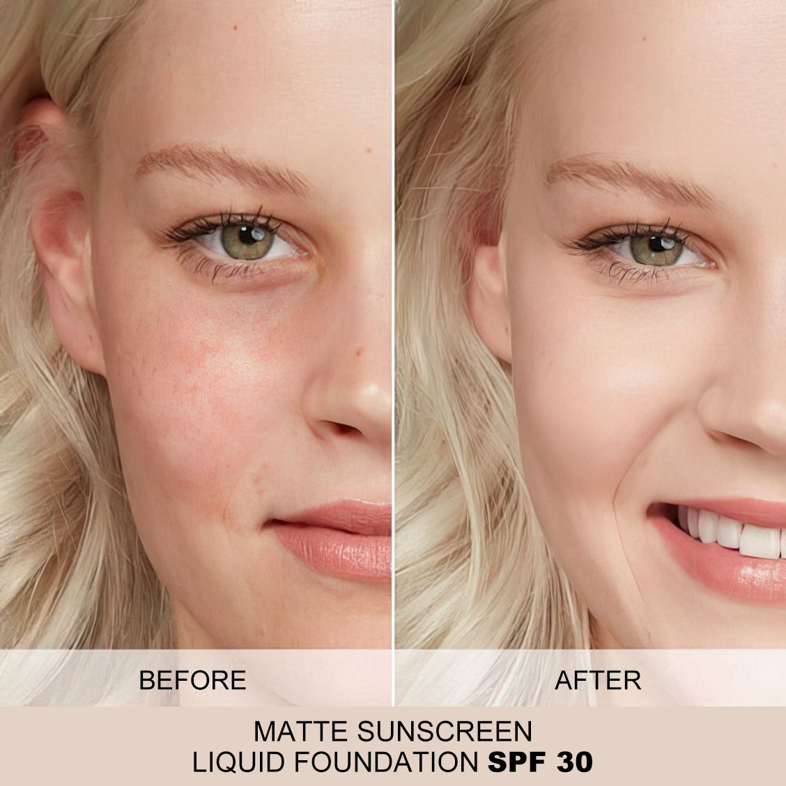 MATTE SUNSCREEN LIQUID FOUNDATION SPF 30 - Online Beauty Cart