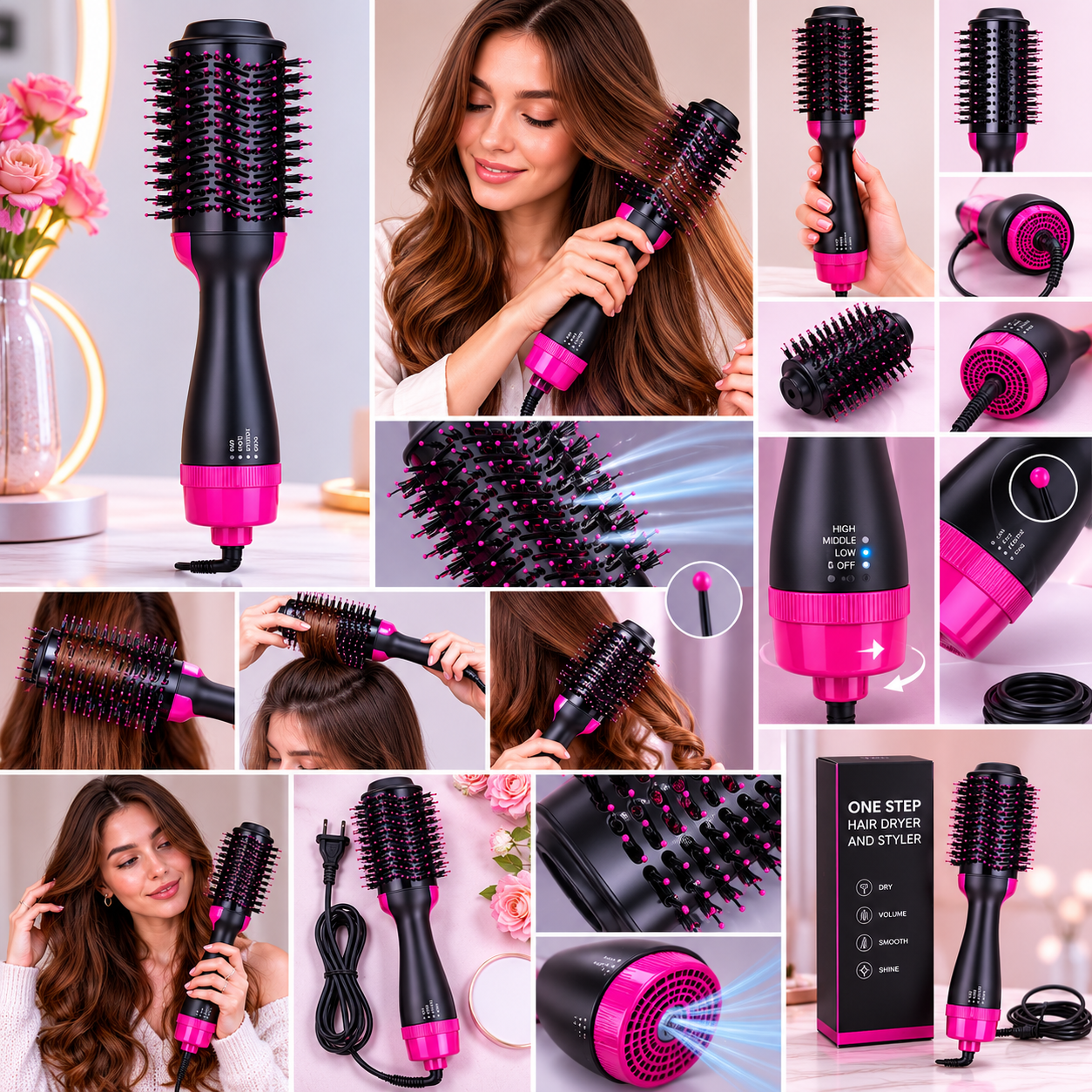 2-in-1 Blowout Hair Brush - Online Beauty Cart