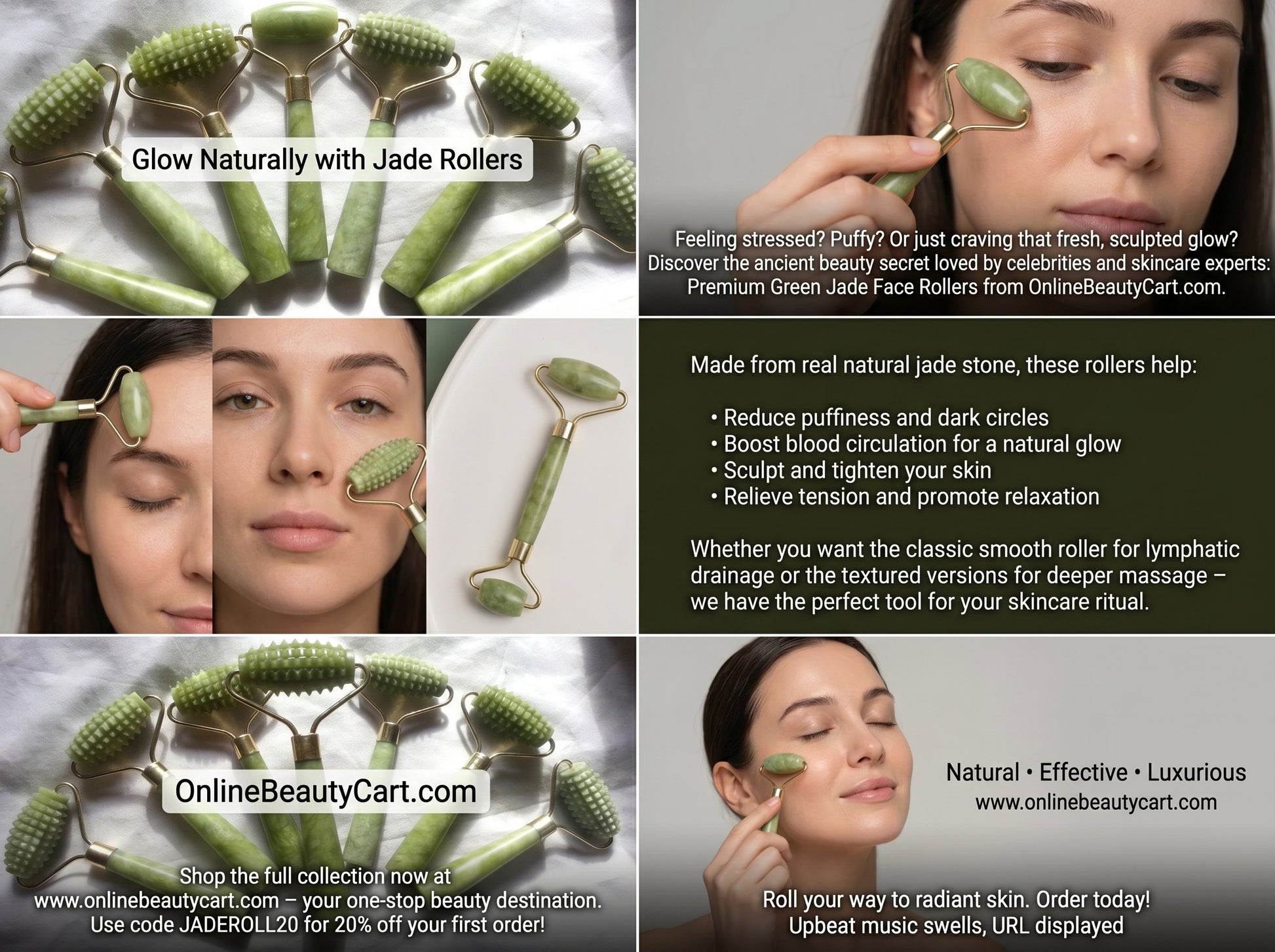 Jade Roller Massager - Online Beauty Cart