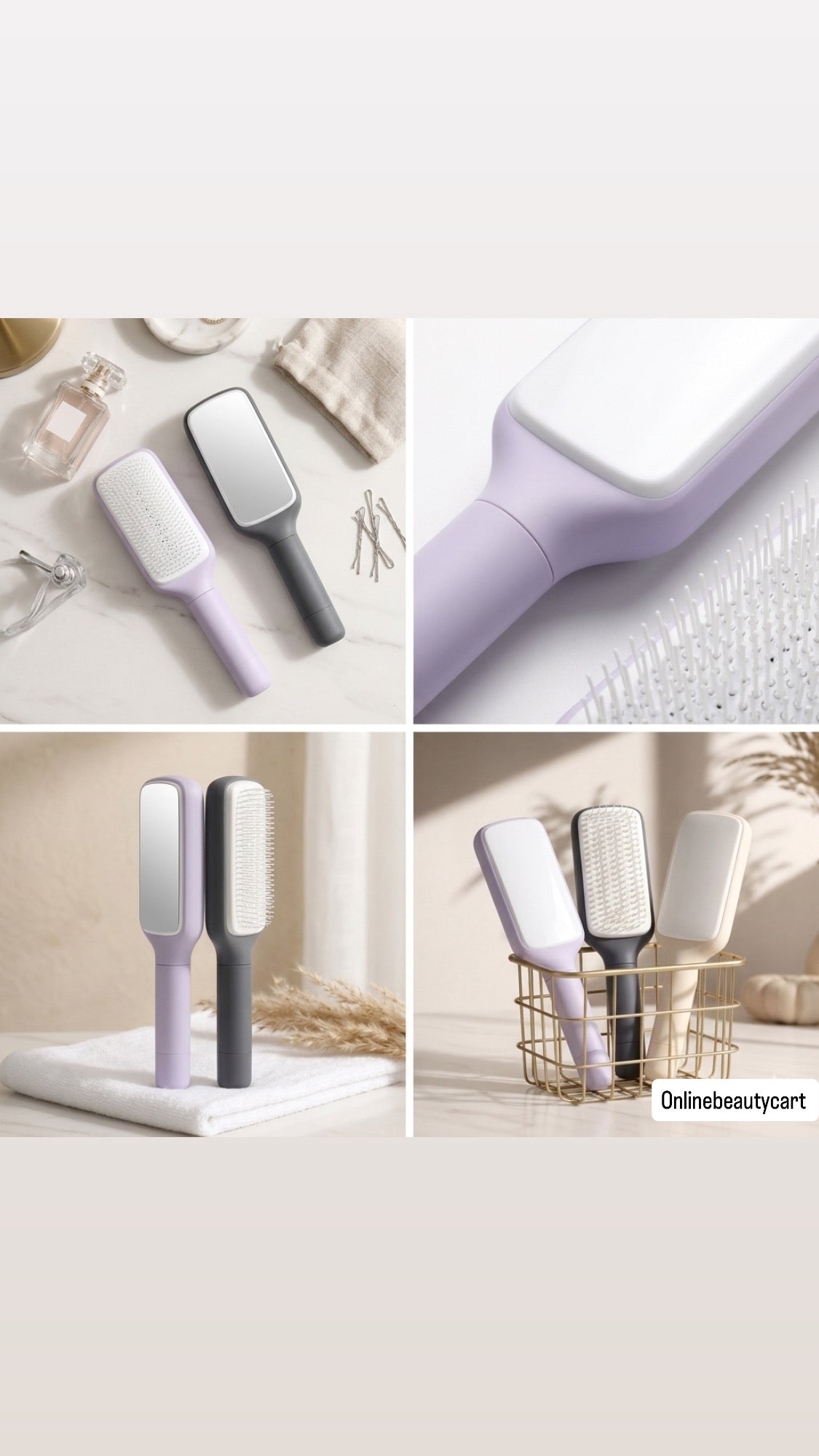 4 In 1 Self Cleaning Hair Brush
