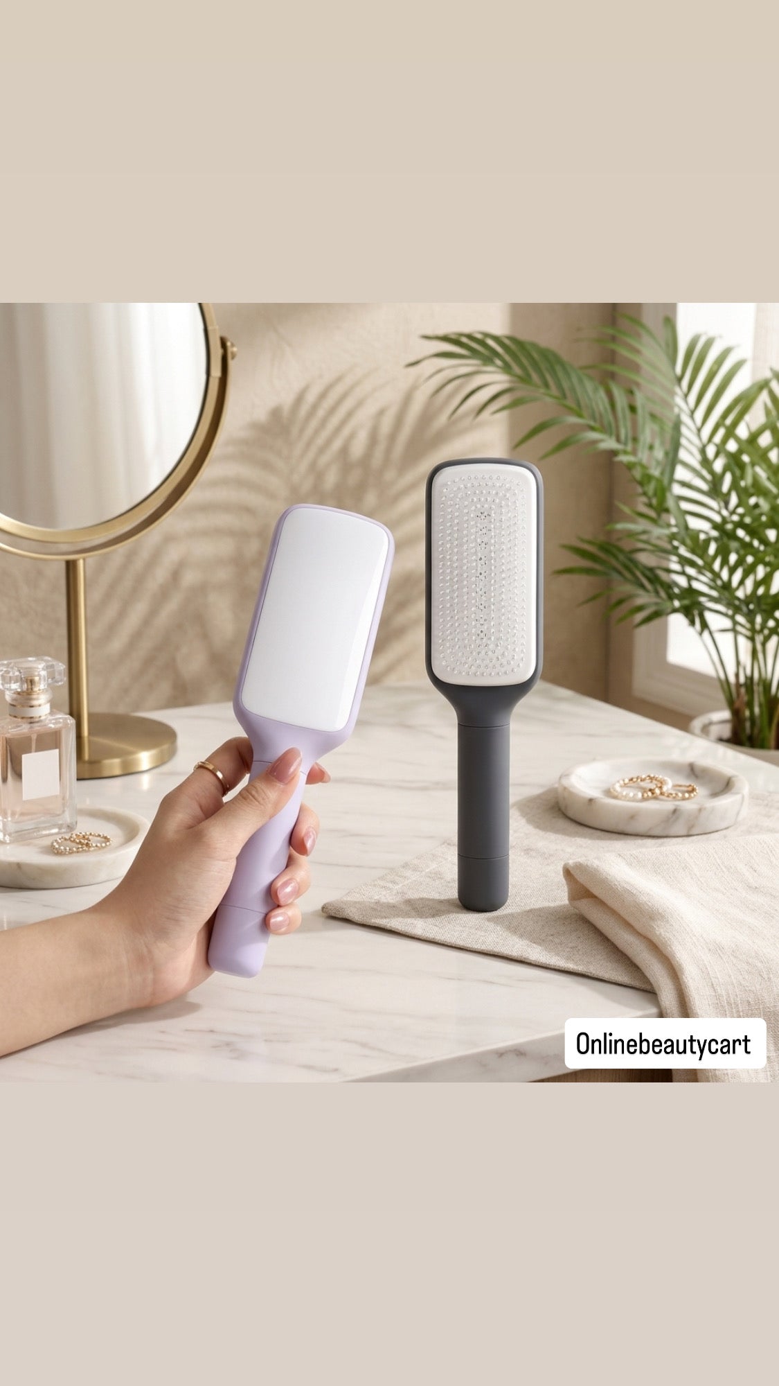 4 In 1 Self Cleaning Hair Brush - Online Beauty Cart