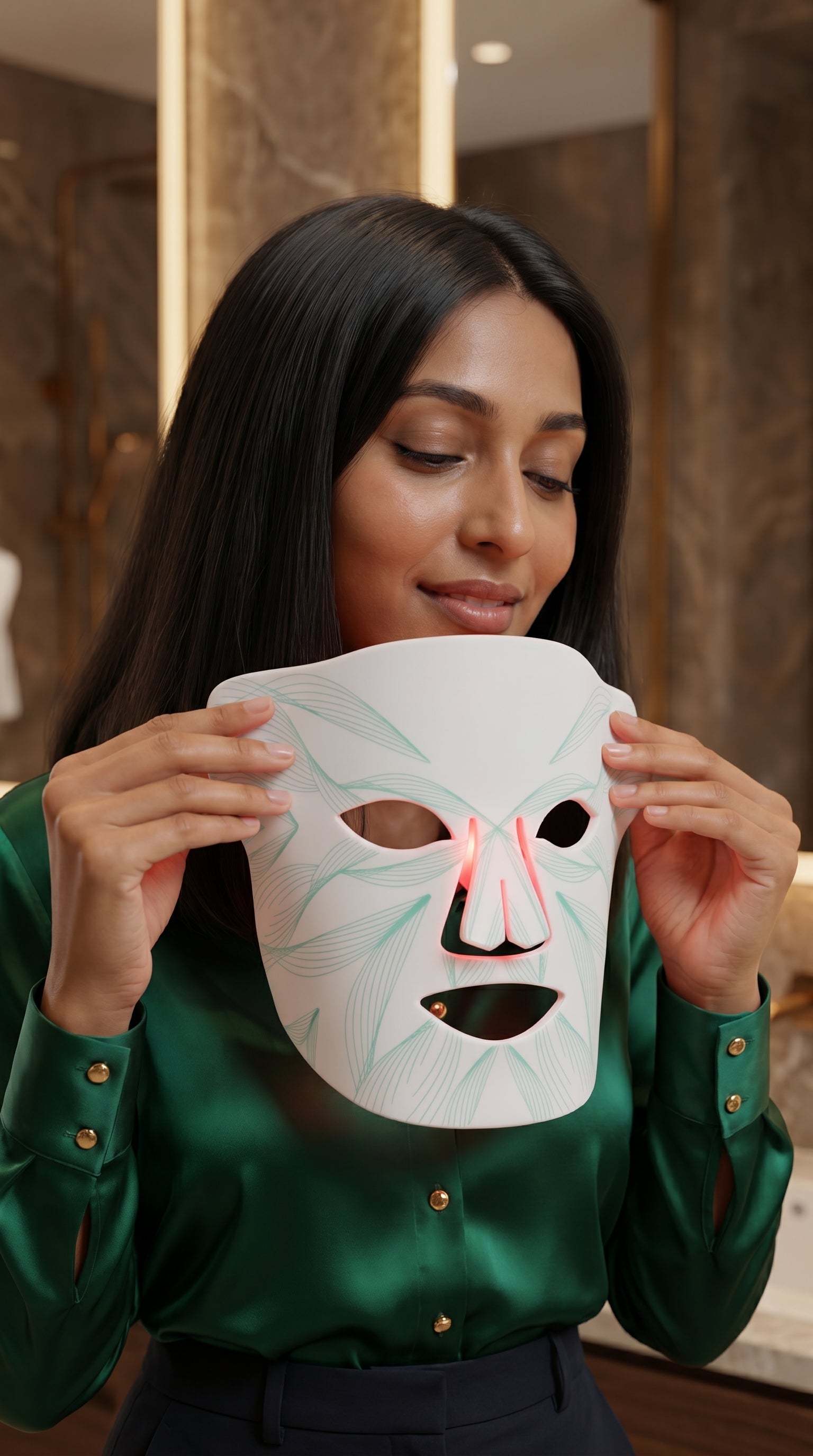 LED Light Therapy Silicone Facial Mask