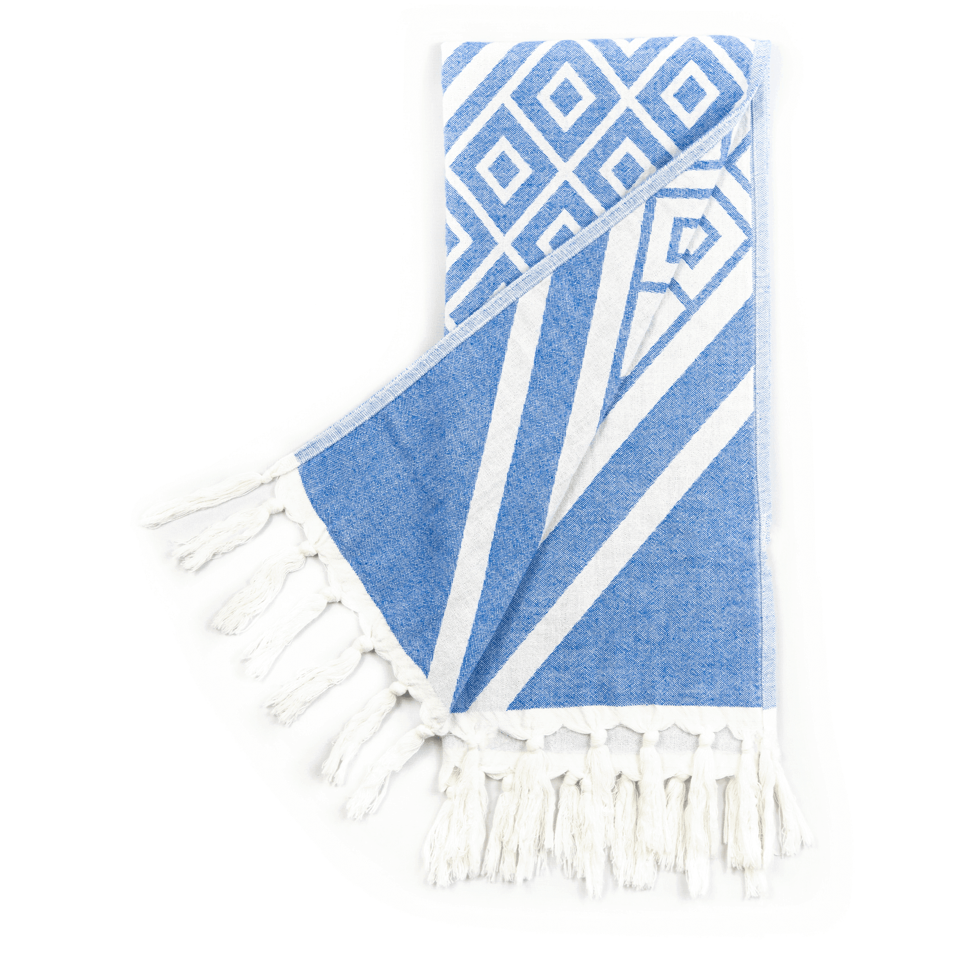 Turkish Towels Canada | Hand Towel | Blue + White - Online Beauty Cart