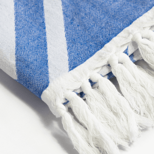 Turkish Towels Canada | Hand Towel | Blue + White