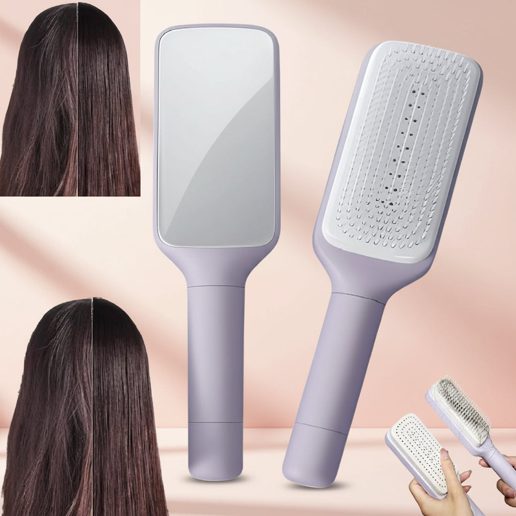4 In 1 Self Cleaning Hair Brush - Online Beauty Cart