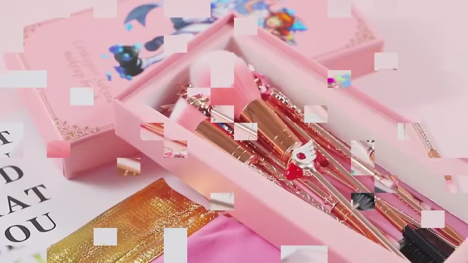 Christmas moose makeup brush set brush  Color: