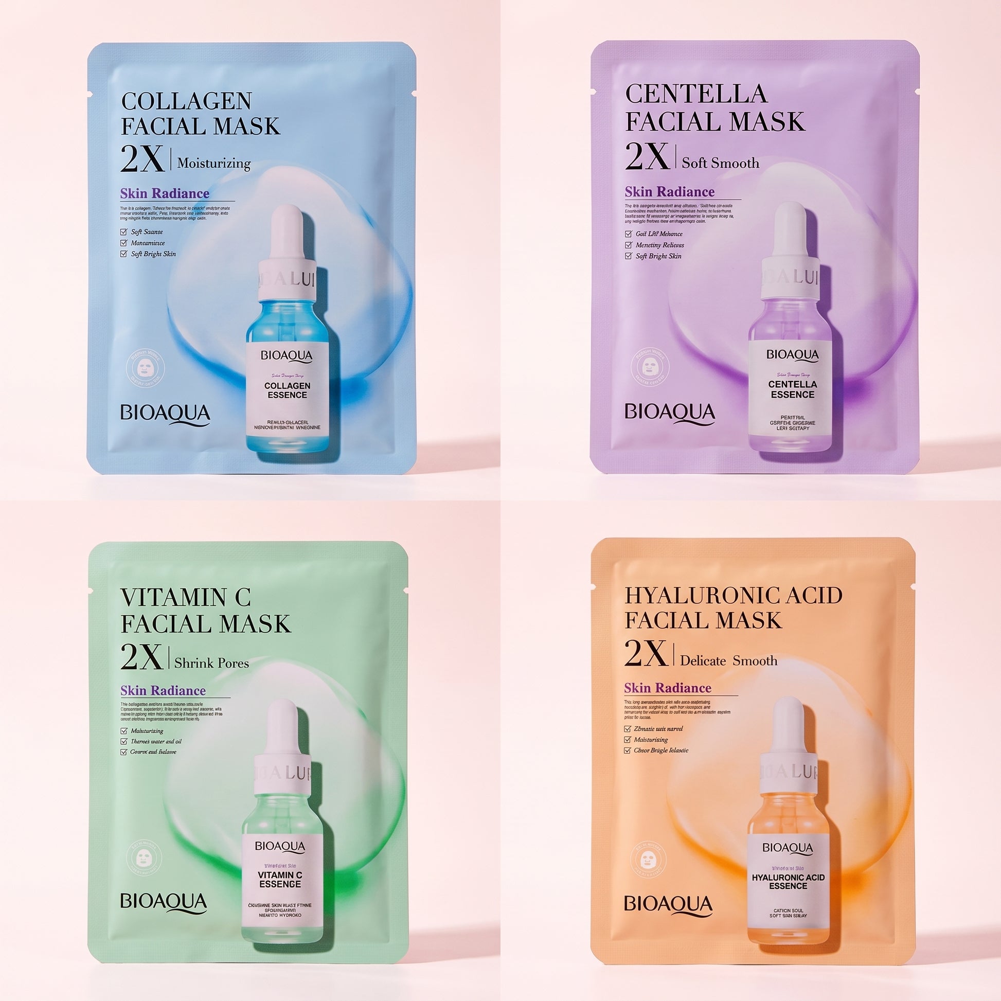 Collagen Face Mask Moisturizing Firming Face Sheet Mask Hyaluronic Acid Facial Masks Beauty Skin Care Gel Skin Care - Online Beauty Cart
