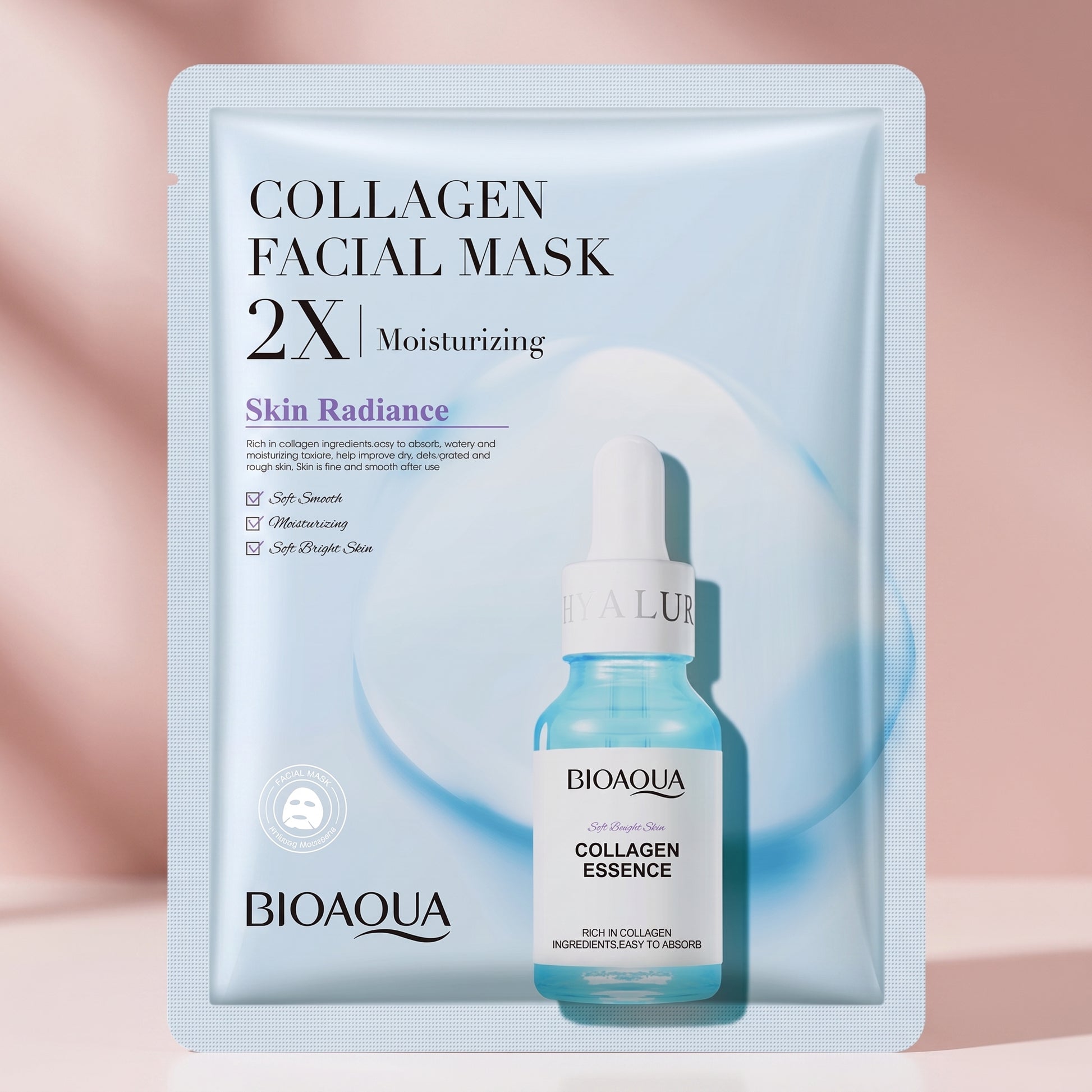 Collagen Face Mask Moisturizing Firming Face Sheet Mask Hyaluronic Acid Facial Masks Beauty Skin Care Gel Skin Care - Online Beauty Cart