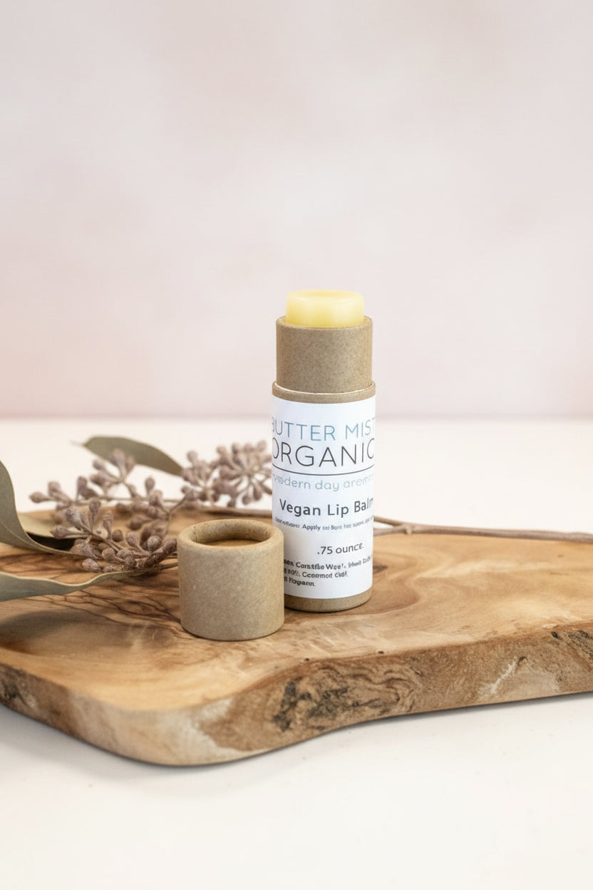 VEGAN Lip Balm / Organic Lip Balm / Compostable Paperboard Tube / Eco - Online Beauty Cart